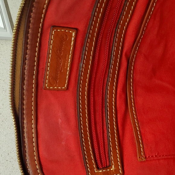 Dooney & Bourke Red & Brown Dome Pebbled Leather - Picture 13 of 16